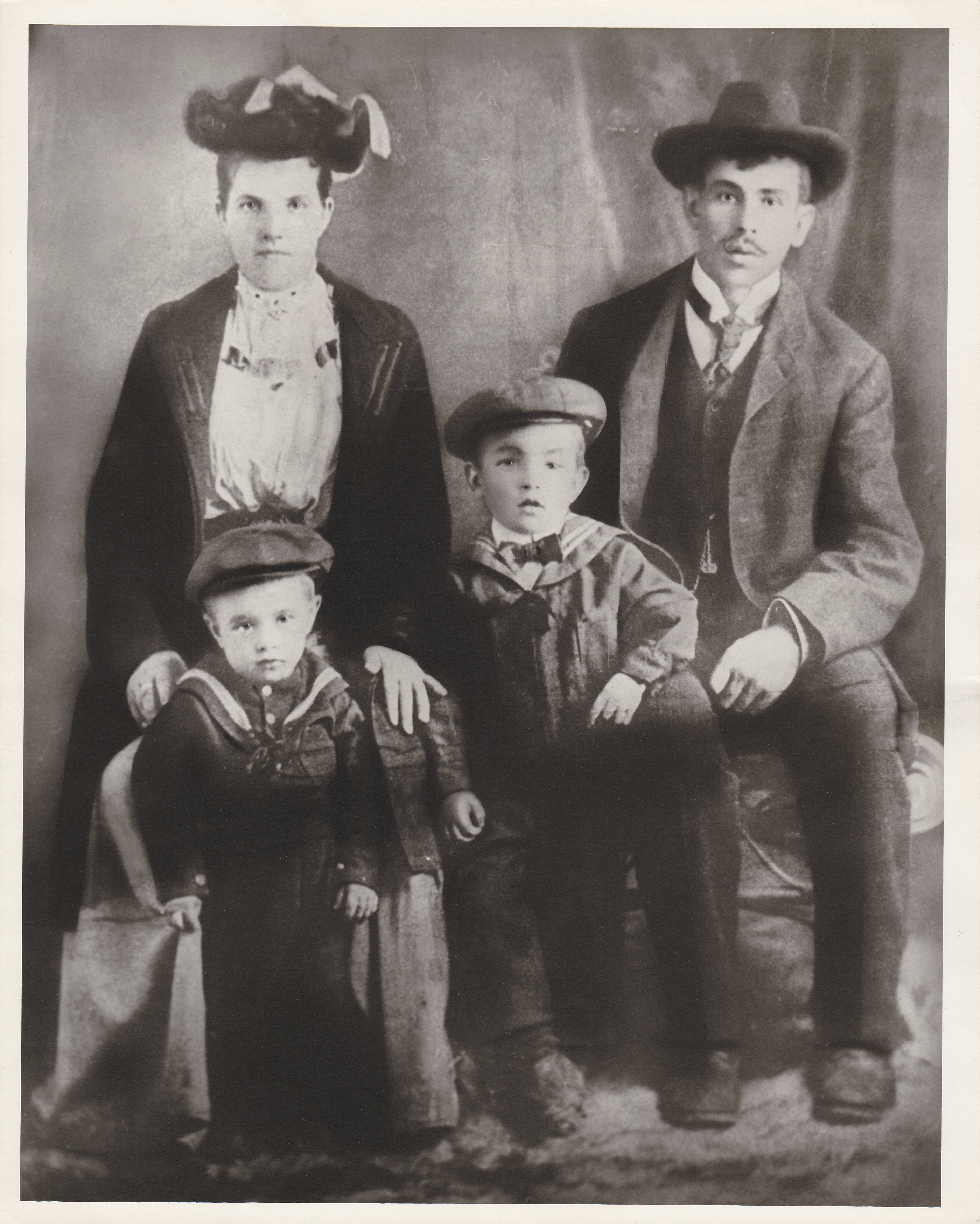 Clockwise:  Victoria, Basil, Isidore, Victor, in Winnipeg, 1907